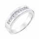 White/Yellow Gold Wedding Band Mens/ Ladies Channel Setting